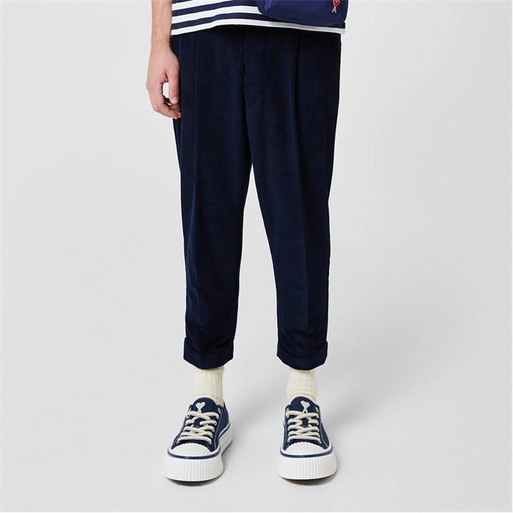 AMI Paris Carrot Oversized Trousers - Blue